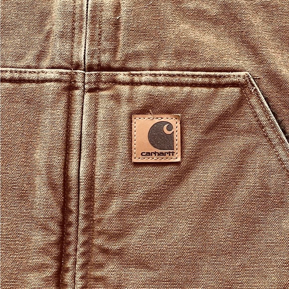 Carhartt V33 Sandstone Sherpa-Lined Mock-Neck Vest Sz M Brown - Picture 4 of 9